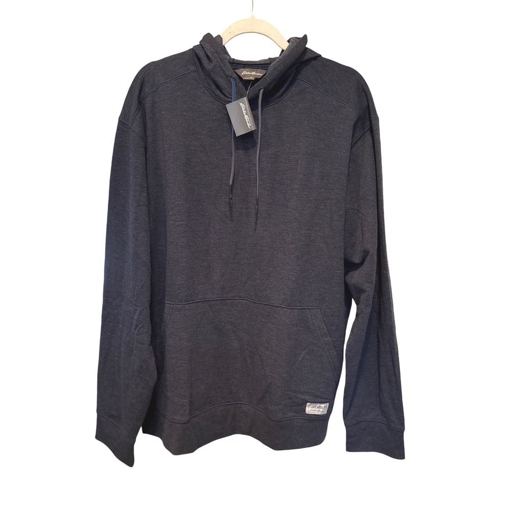 Eddie Bauer Mens Gorpcore Hoodie Kangaroo Pocket XL Athleisure Gray Heathered